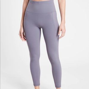 Athleta Lavender/Grey Salutation Stash Pocket II 7/8 Yoga Legging XSP